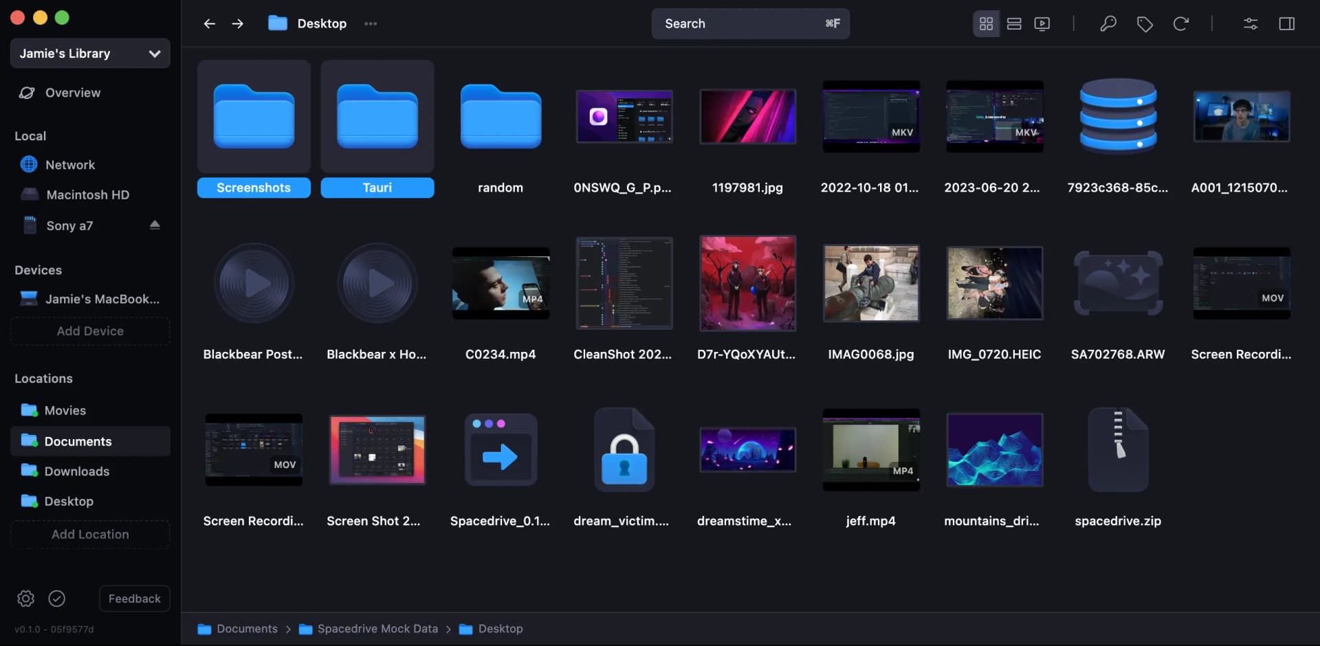 Spacedrive 界面截图